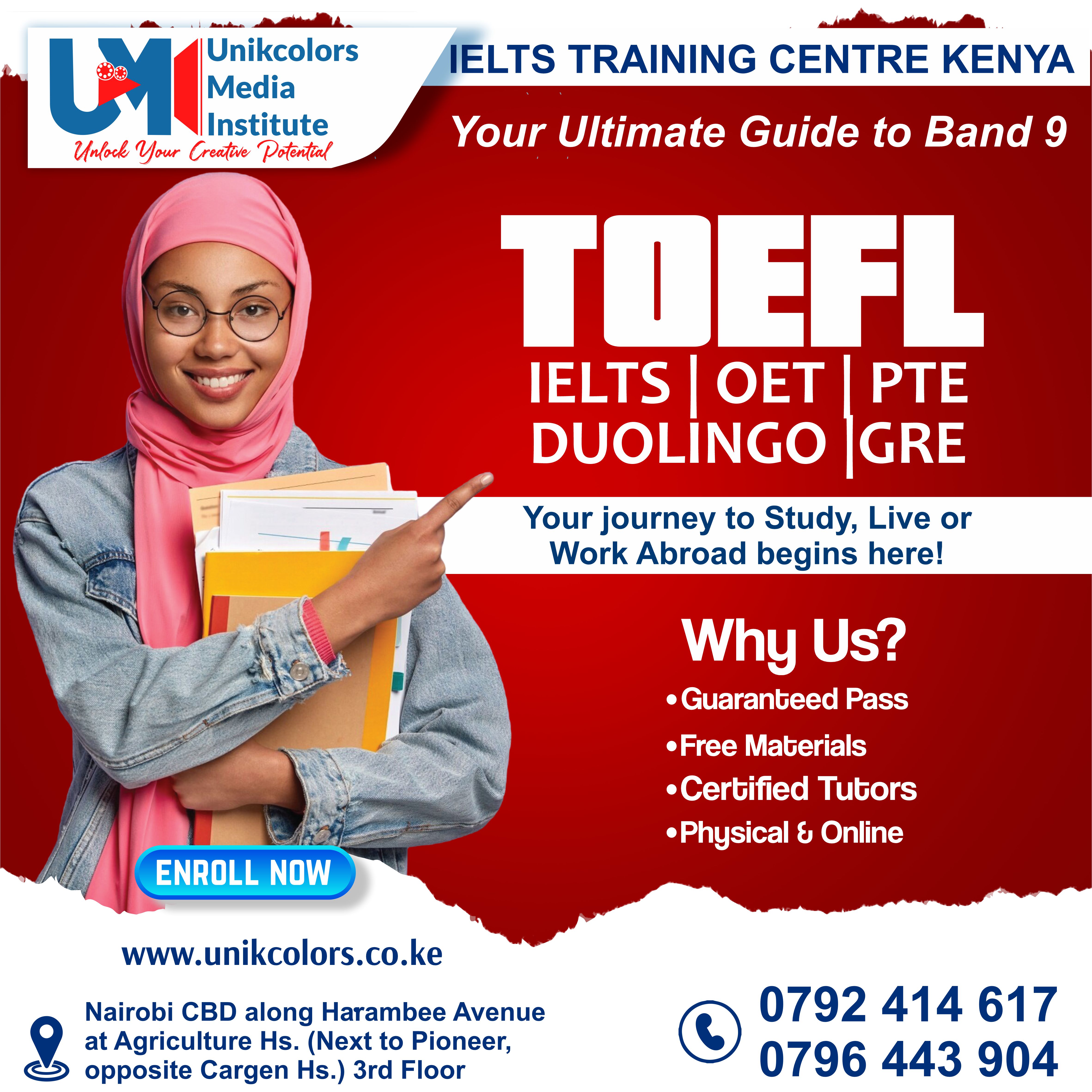 IELTS TRAINING CENTRE KENYA - IELTS PREPARATION | OET | TOEFL | PTE | GRE | DUOLINGO